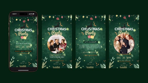 Download Christmas Party Instagram Stories After Effect Template