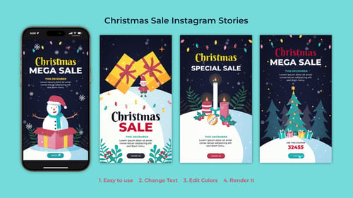 Download Christmas Sale Instagram Stories After Effect Template