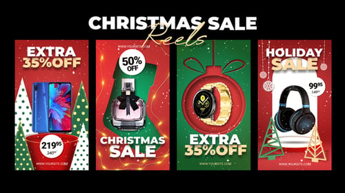 Download Christmas Sale Reels After Effect Template