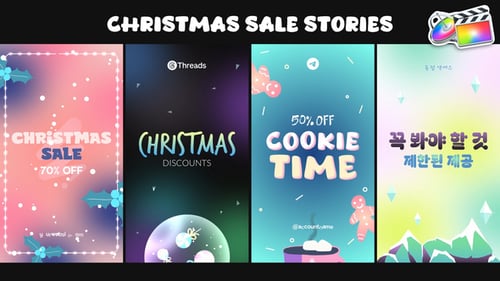 Download Christmas Sale Stories for FCPX Apple Motion Template