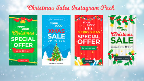 Download Christmas Sales Instagram Story Pack 1 After Effect Template