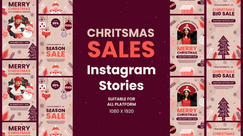 Download Christmas Season Sale Instagram Stories After Effect Template