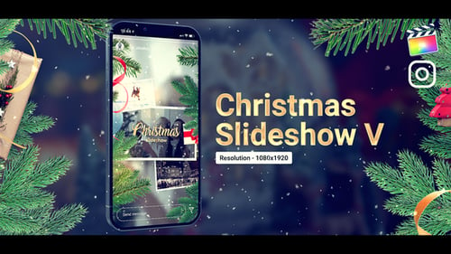 Download Christmas Slideshow Vertical Apple Motion Template