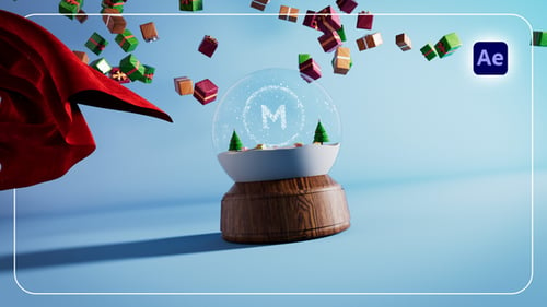 Download Christmas Snow Globe Logo After Effect Template