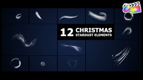 Download Christmas Stardust Elements | FCPX Apple Motion Template