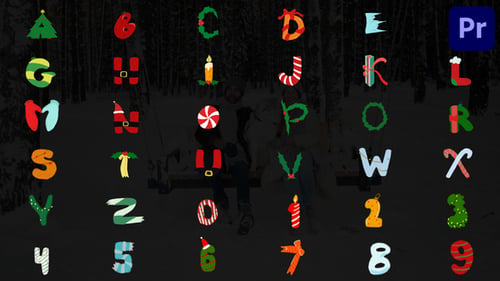 Download Christmas Things Font Alphabet for Premiere Pro Premiere Pro Template