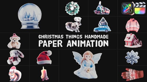 Download Christmas Things Handmade Paper Animation for FCPX Apple Motion Template