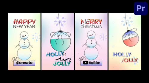 Download Christmas Toy And Snowman Vertical Logo for Premiere Pro Premiere Pro Template