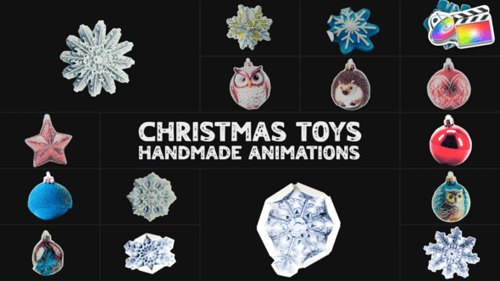 Download Christmas Toys Handmade Animations | FCPX Apple Motion Template