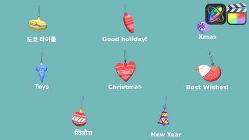 Download Christmas Toys Icons for FCPX Apple Motion Template