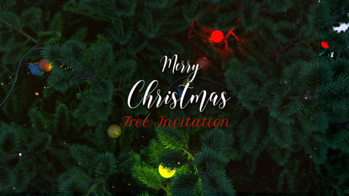 Download Christmas Tree Invitation After Effect Template