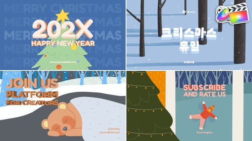 Download Christmas Winter Fairytale Typography | FCPX Apple Motion Template