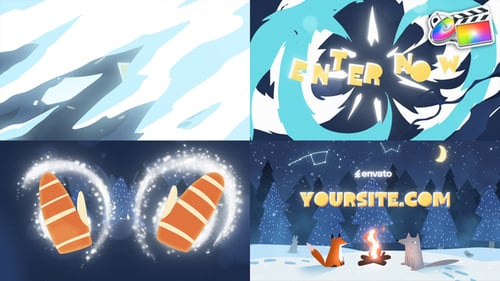 Download Christmas Winter Forest Logo | FCPX Apple Motion Template