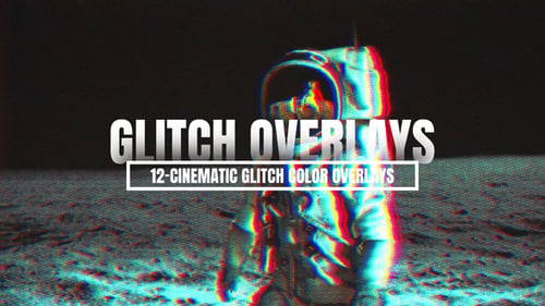 Download Cinematic Glitch Color Overlays After Effect Template