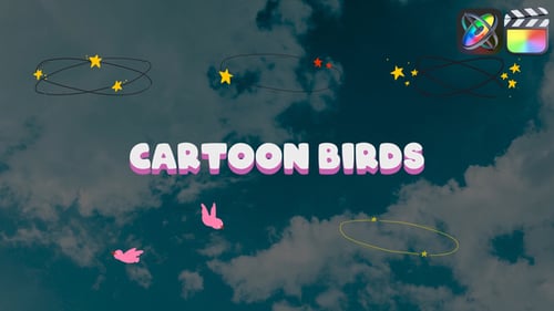 Download Circling Cartoon Birds for FCPX Apple Motion Template