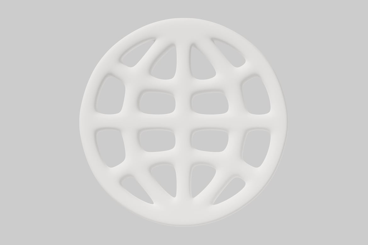 Download Circular object with rounded holes. 3D Model