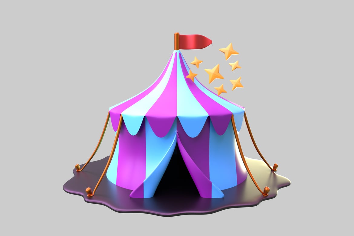 Download Circus Tent 3D Model