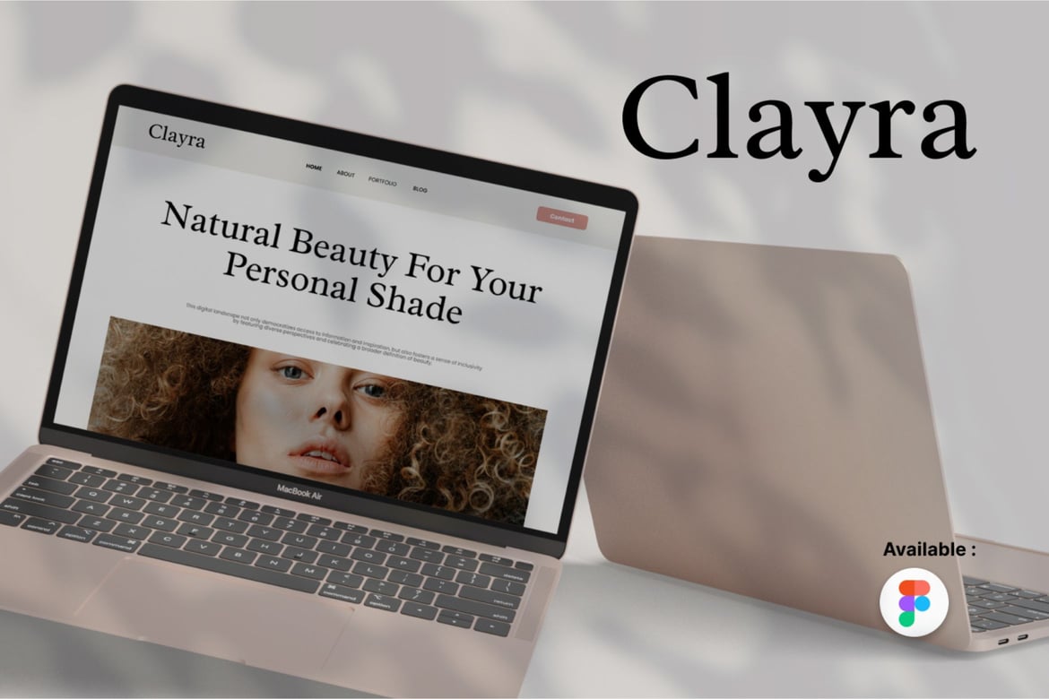 Download Clayra - Beauty Landing Page Figma Design