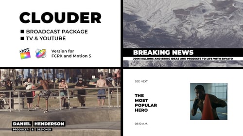 Download Clouder - Broadcast Package | FCPX Apple Motion Template