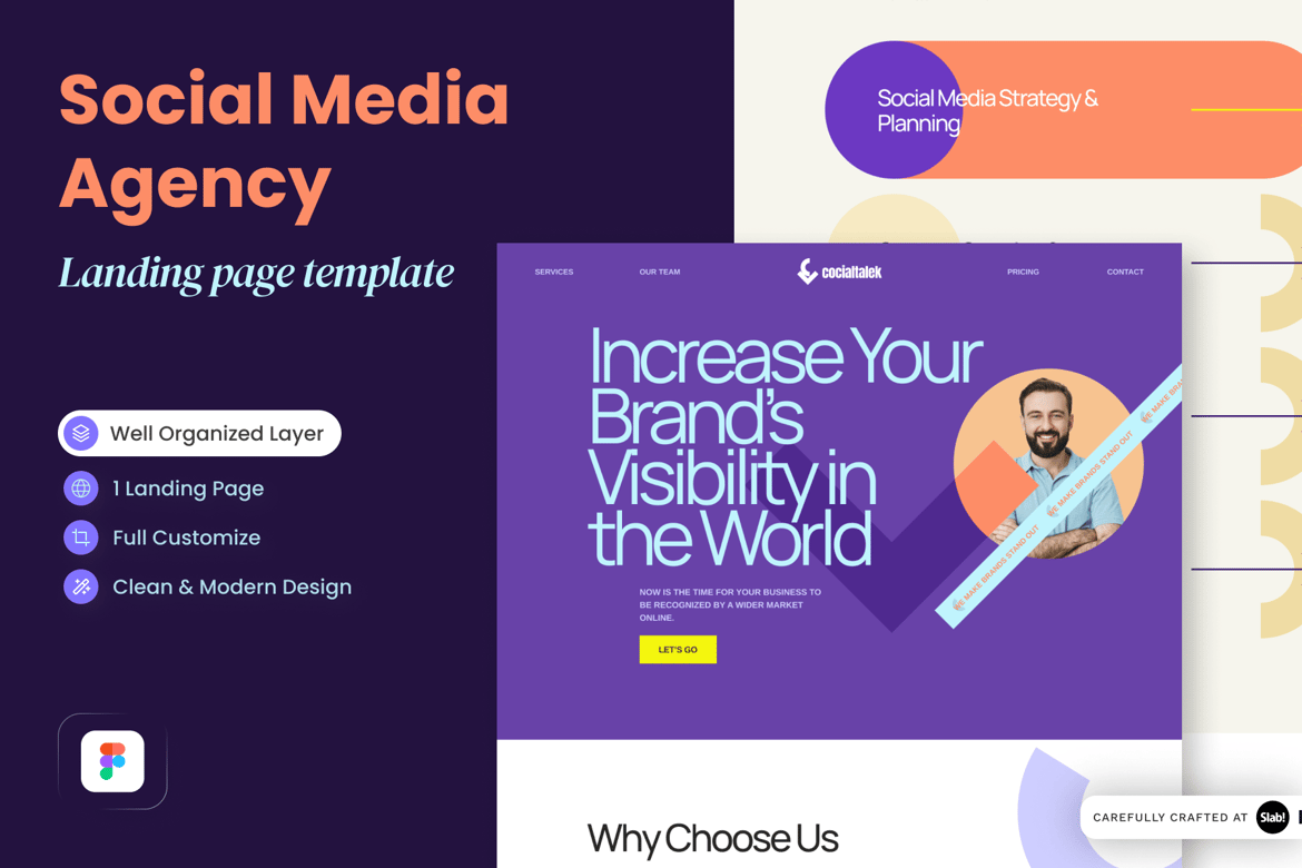 Download Cocialtalek - Social Media Agency Services Figma Design