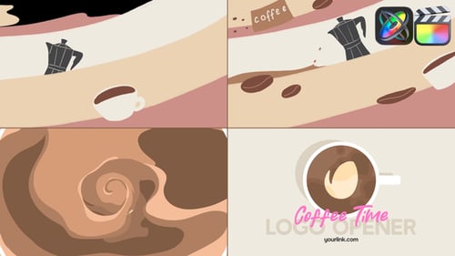 Download Coffee Shop Quick Logo Opener for FCPX Apple Motion Template