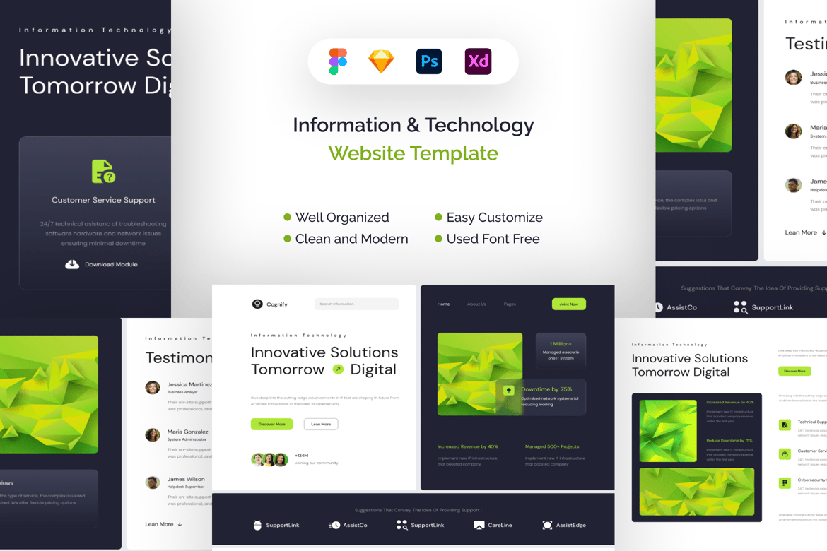 Download Cognify - Information & Technology Website Figma Design