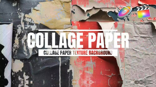 Download Collage Paper Texture Paper Background Final Cut | Motion Apple Motion Template