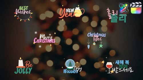 Download Colorful Christmas Titles for FCPX Apple Motion Template