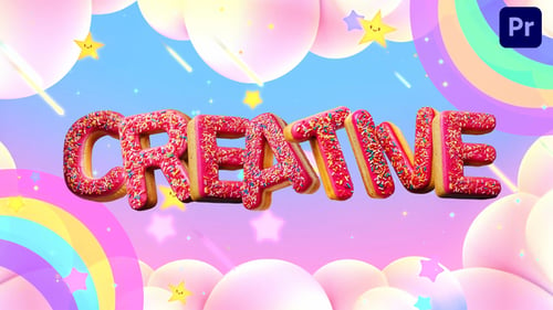 Download Colorful Donut Letters Pack | FCPX Apple Motion Template