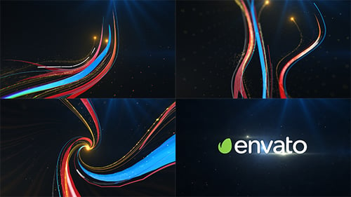 Download Colorful Lines Logo Reveal After Effect Template