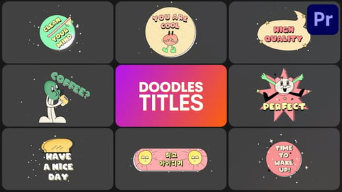 Download Comic Doodles Titles for Premiere Pro Premiere Pro Template