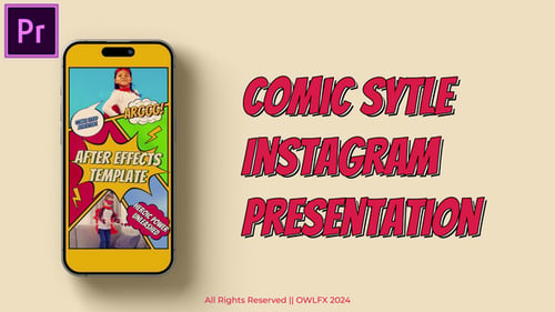 Download Comic Style Explosion Instagram Presentation MOGRT for Premier Pro Premiere Pro Template