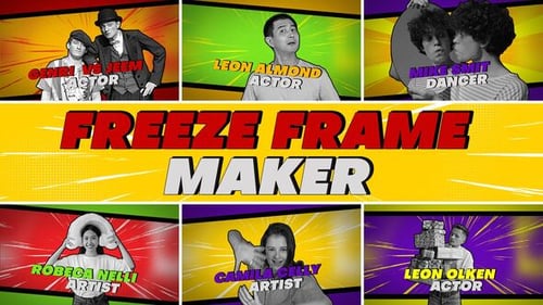 Download Comic Style Freeze Frame | MOGRT Premiere Pro Template