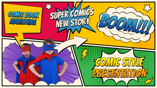 Download Comics Style Multiscreen Opener After Effect Template