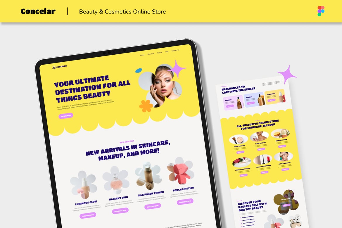 Download Concelar - Beauty & Cosmetics Online Store Figma Design