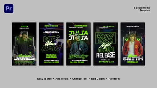 Download Concert Party Instagram Stories Premiere Pro Template