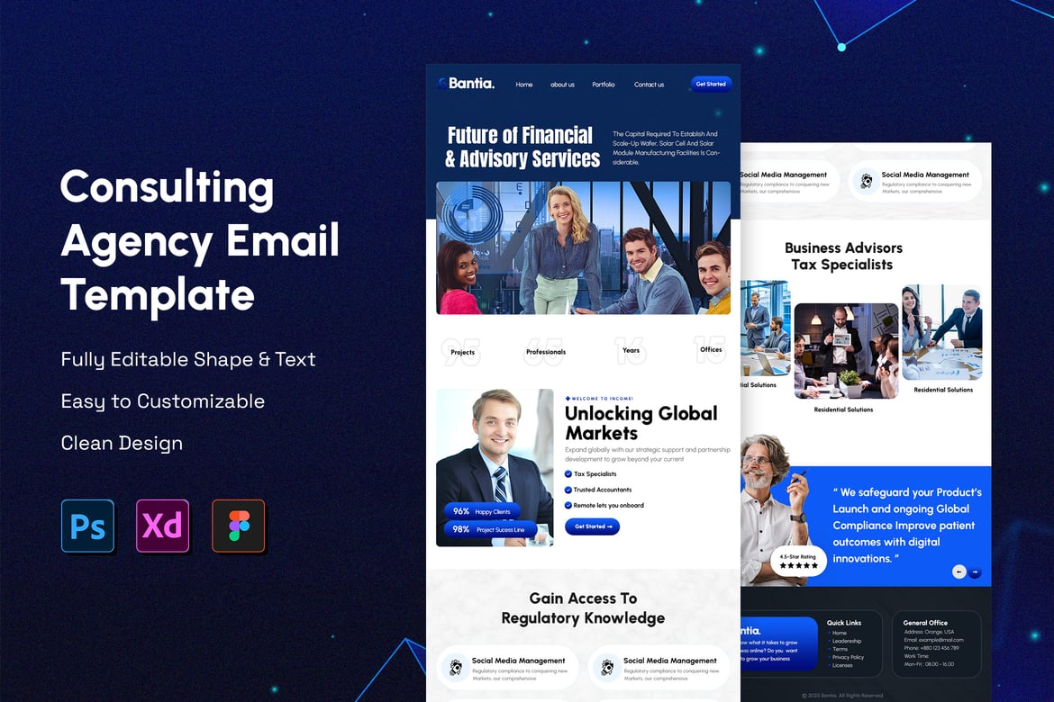 Download Consulting Agency Email Newsletter Template Figma Design