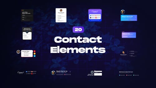 Download Contact Elements After Effect Template