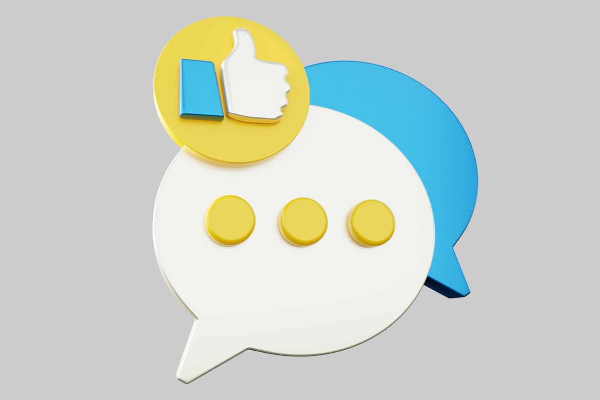 Download Conversation with thumbs up 3D Model