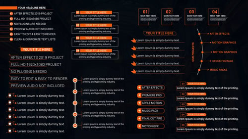 Download Corporate Text Lists After Effect Template