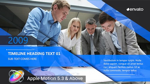 Download Corporate Timeline Apple Motion Template