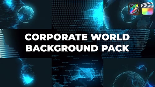 Download Corporate World Background Pack for FCPX Apple Motion Template