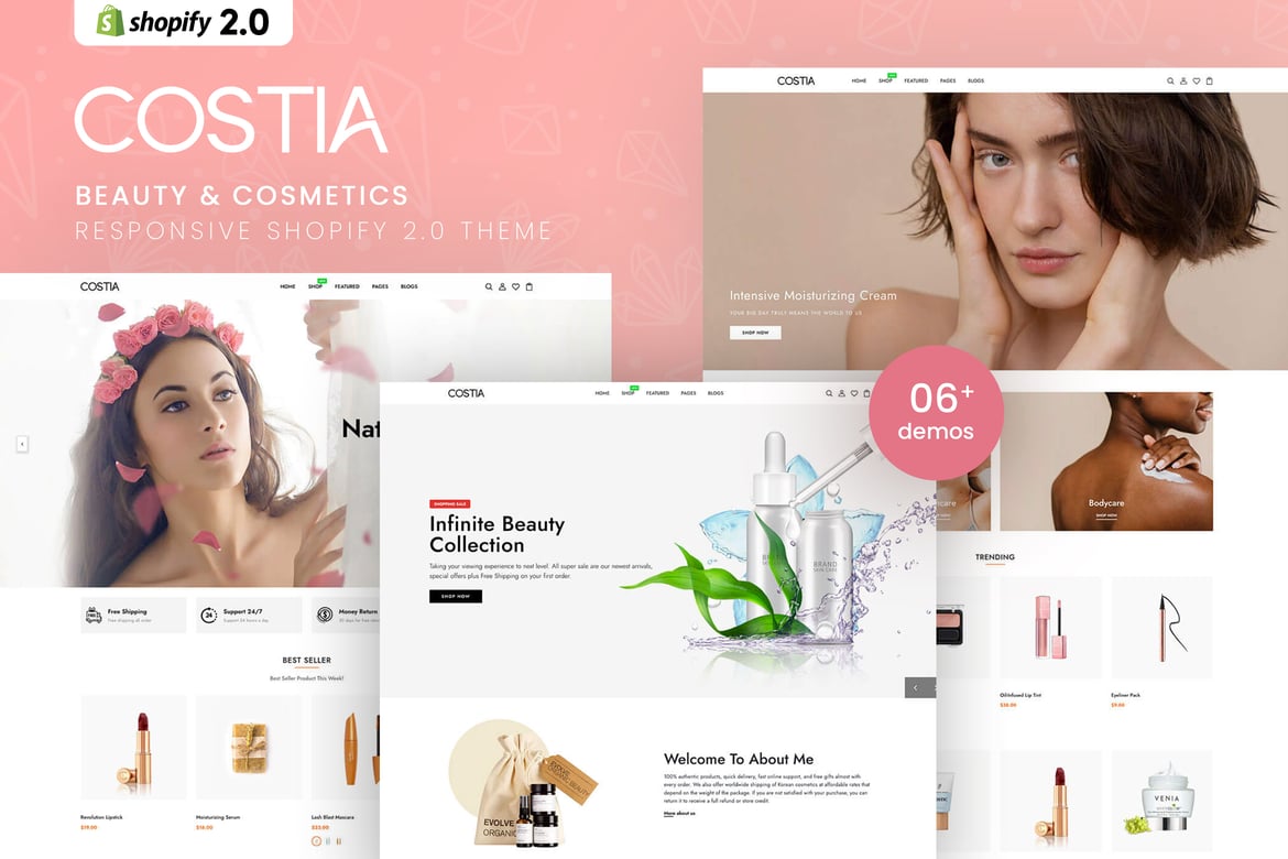 Download Costia - Beauty & Cosmetics Shopify 2.0 Theme