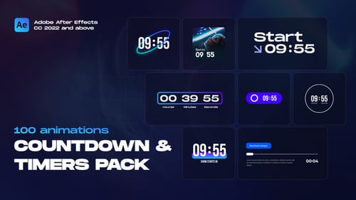 Download Countdown & Timers Pack After Effect Template