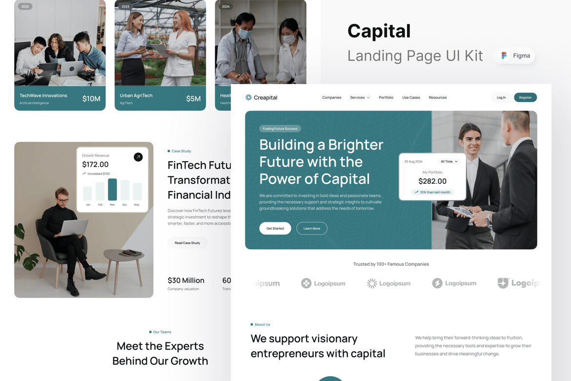 Download Creapital - Capital Landing Page Figma Design