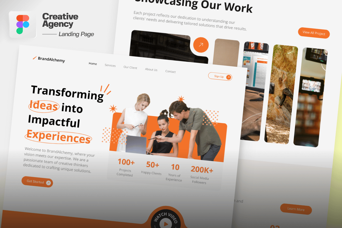 Download Creative Agency Landing Page Figma Design