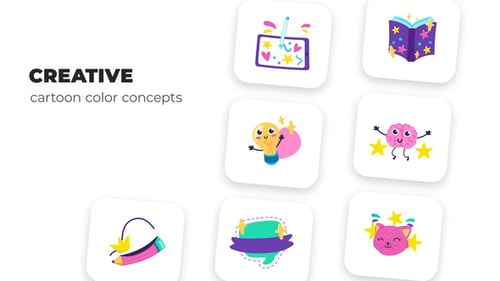 Download Creative - Cartoon Color Concepts After Effect Template