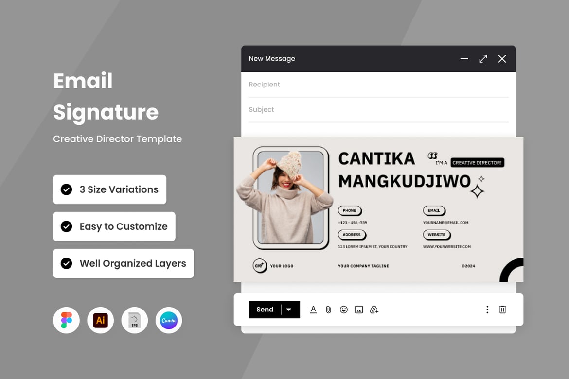 Download Creative Director - Email Signature Template V2 Figma Design