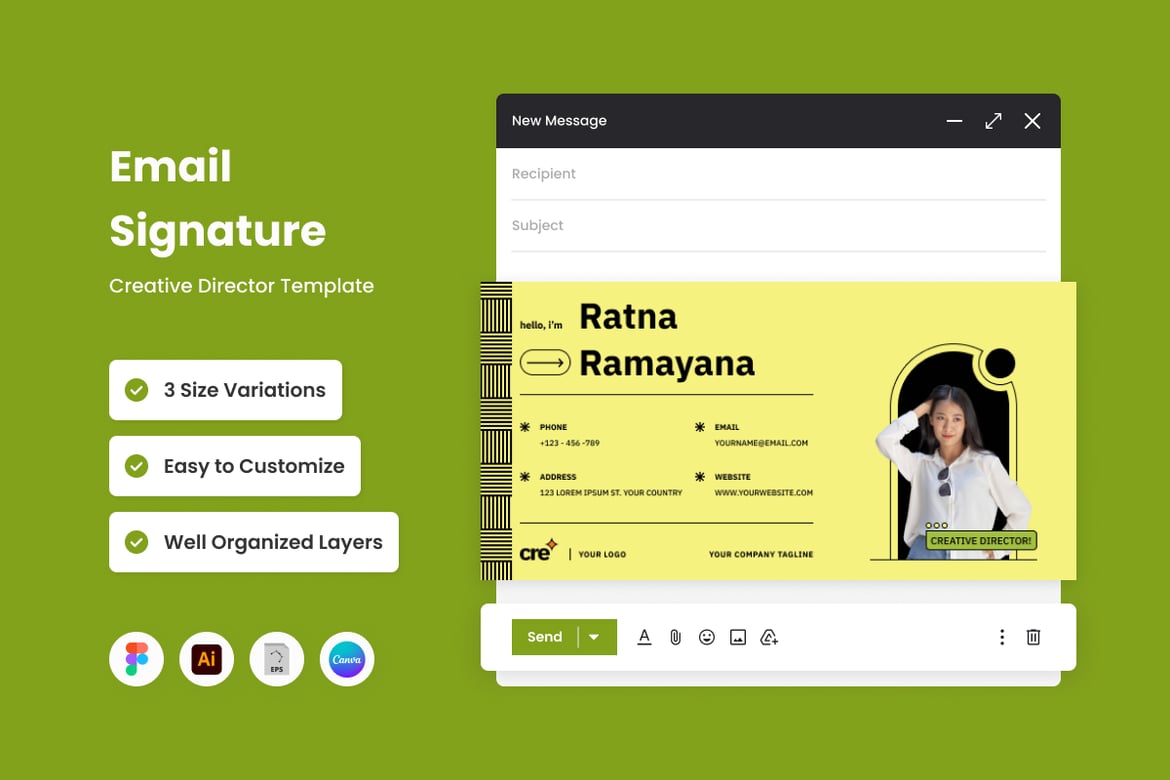 Download Creative Director - Email Signature Template V3 Figma Design