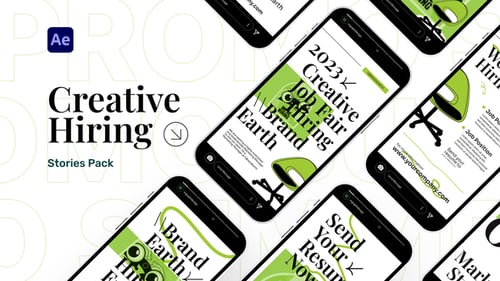 Download Creative Hiring Stories Pack After Effect Template